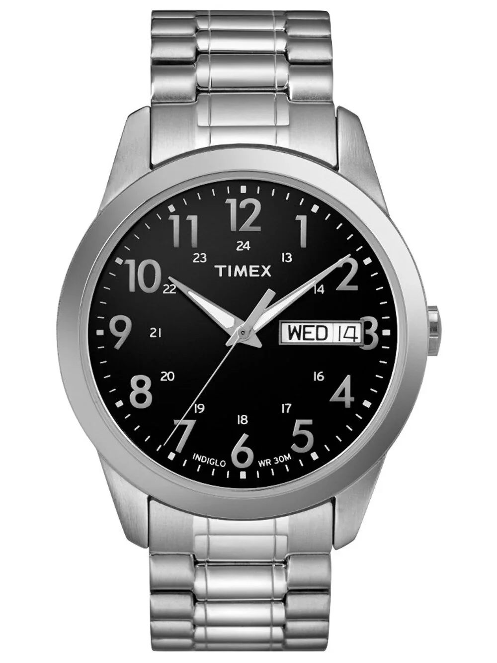 Timex Men's T2M932 South Street Sport Stainless Steel Watch Black/Silver-Tone